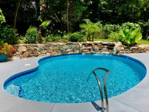 Freeform pool built by Anchor Pools.