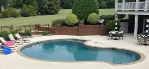 Freeform pool built by Anchor Pools.