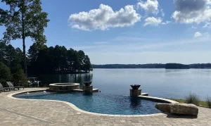 Freeform pool built by Anchor Pools.