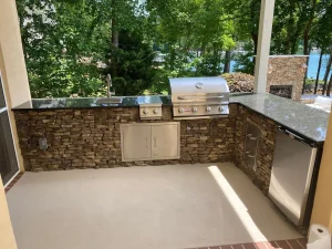 Outdoor kitchen.