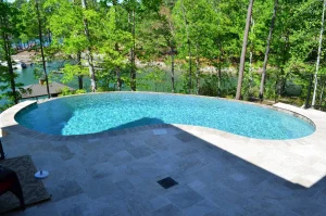 Freeform pool built by Anchor Pools.