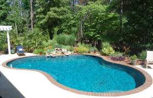 Freeform pool built by Anchor Pools.