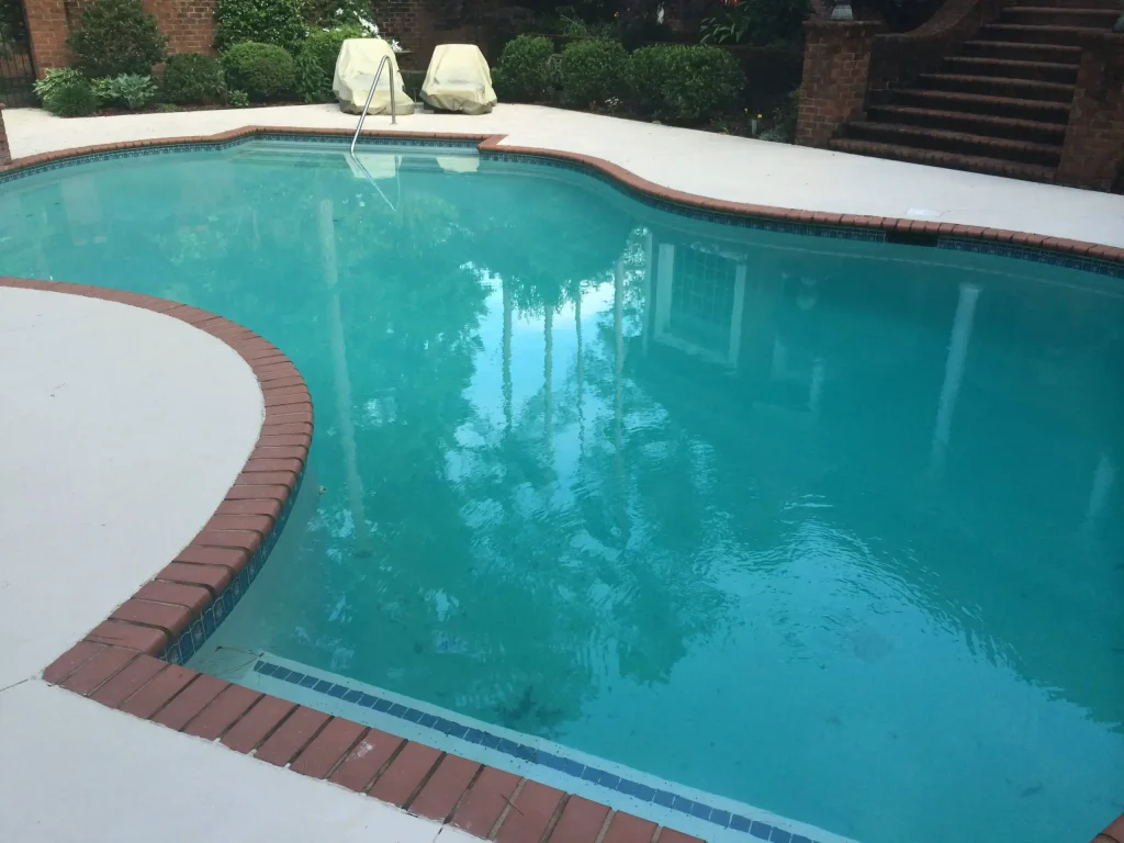 Before the gunite pool renovation.