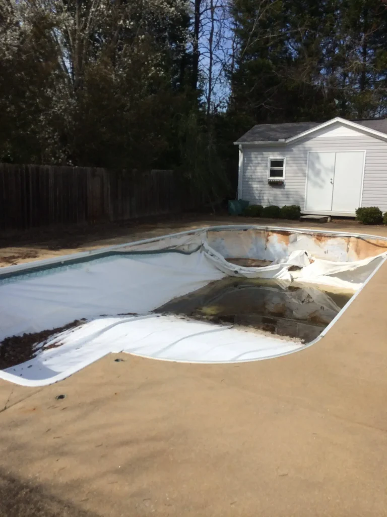Vinyl Pool Renovation - Easley - Before