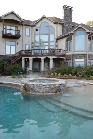 Freeform pool built by Anchor Pools.