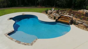 Freeform pool built by Anchor Pools.